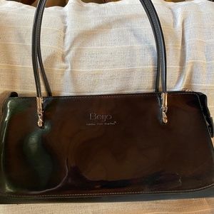 Beijo black patent, leather vintage, shoulder bag